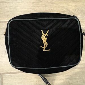 Saint Laurent Black Velvet Lou Bag